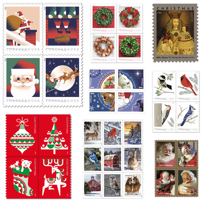 All USPS Christmas Forever Stamps All USPS Christmas Forever Stamps
