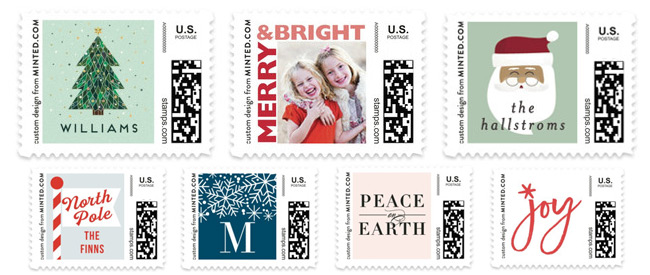 Custom Christmas Postage Custom Christmas Stamps
